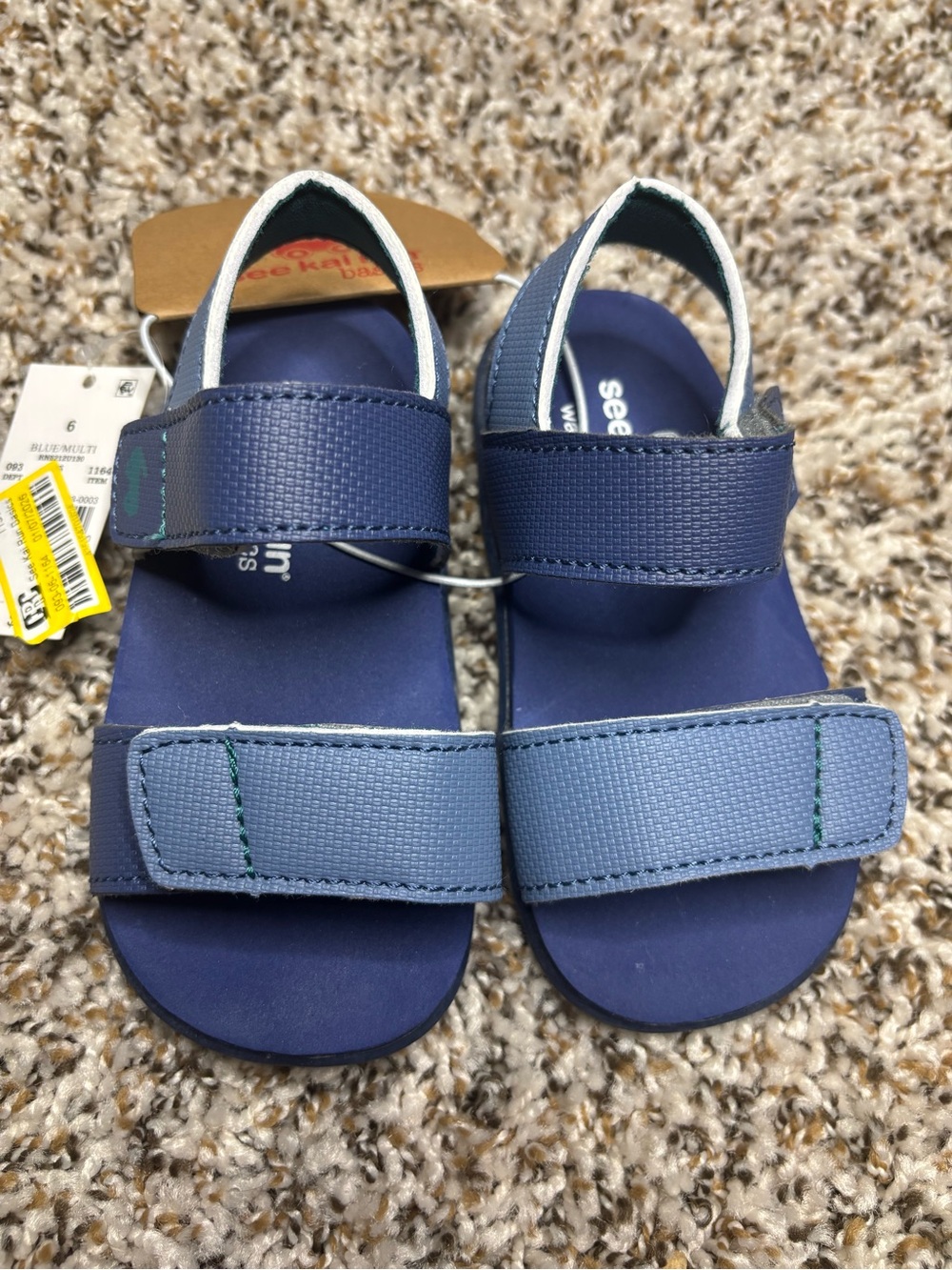 See Kai Run Blue Kids Hook-and-Loop Sandals